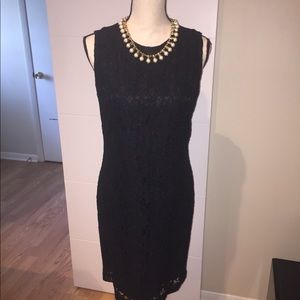 Stunning black lace Talbots midi dress fullylined